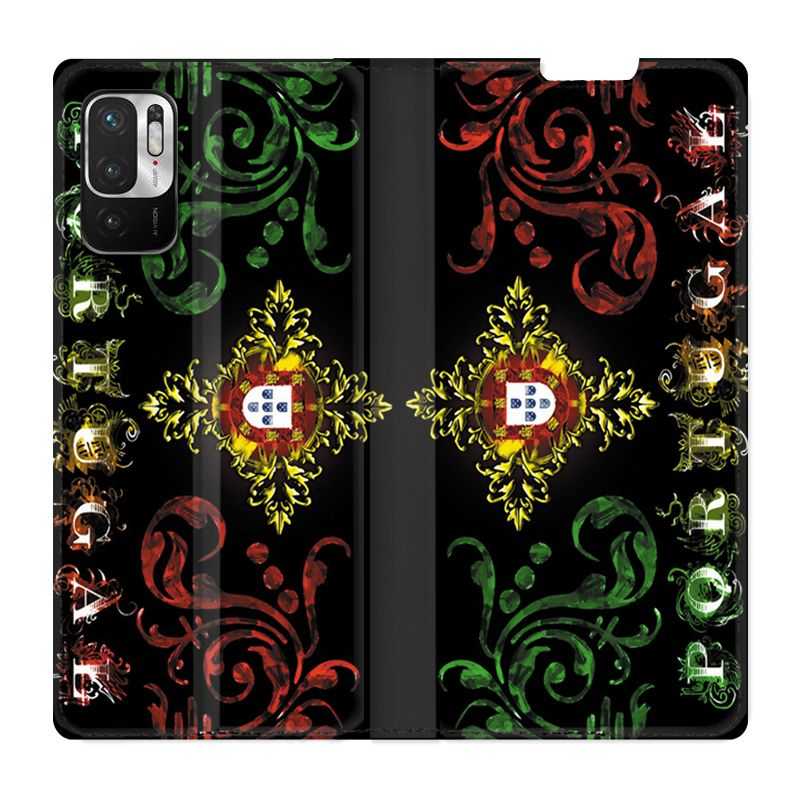 Housse Cuir Portefeuille Pour Xiaomi Redmi Note 10 5G Portugal Arabesque