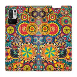 Housse Cuir Portefeuille Pour Xiaomi Redmi Note 10 5G Psychedelic Roue