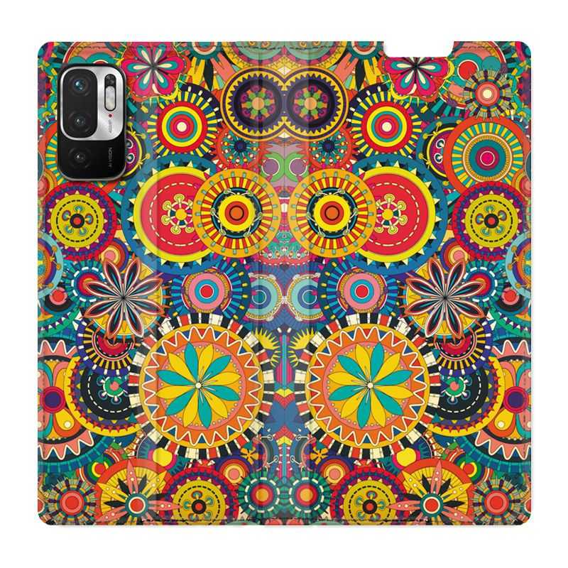 Housse Cuir Portefeuille Pour Xiaomi Redmi Note 10 5G Psychedelic Roue