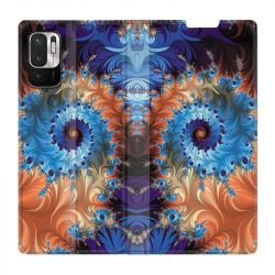 Housse Cuir Portefeuille Pour Xiaomi Redmi Note 10 5G Psychedelic Spirale