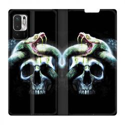 Housse Cuir Portefeuille Pour Xiaomi Redmi Note 10 5G serpent Crane
