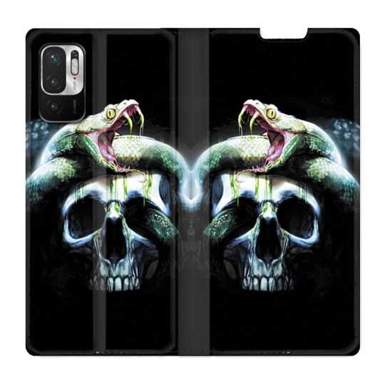 Housse Cuir Portefeuille Pour Xiaomi Redmi Note 10 5G serpent Crane