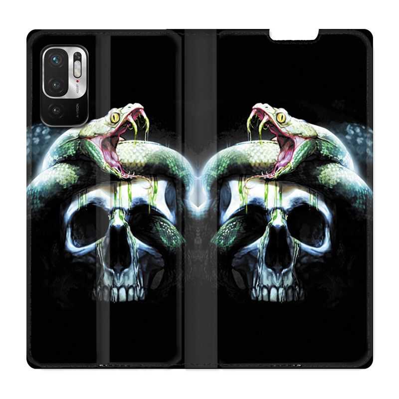 Housse Cuir Portefeuille Pour Xiaomi Redmi Note 10 5G serpent Crane