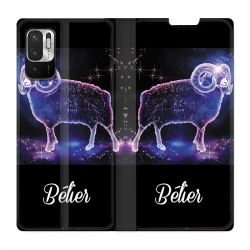 Housse Cuir Portefeuille Pour Xiaomi Redmi Note 10 5G Signe Zodiaque 2 Bélier