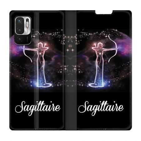Housse Cuir Portefeuille Pour Xiaomi Redmi Note 10 5G Signe Zodiaque 2 Sagittaire