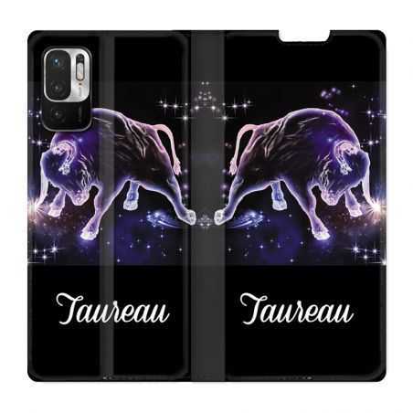Housse Cuir Portefeuille Pour Xiaomi Redmi Note 10 5G Signe Zodiaque 2 Taureau