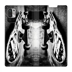 Housse Cuir Portefeuille Pour Xiaomi Redmi Note 10 5G Skate Vintage