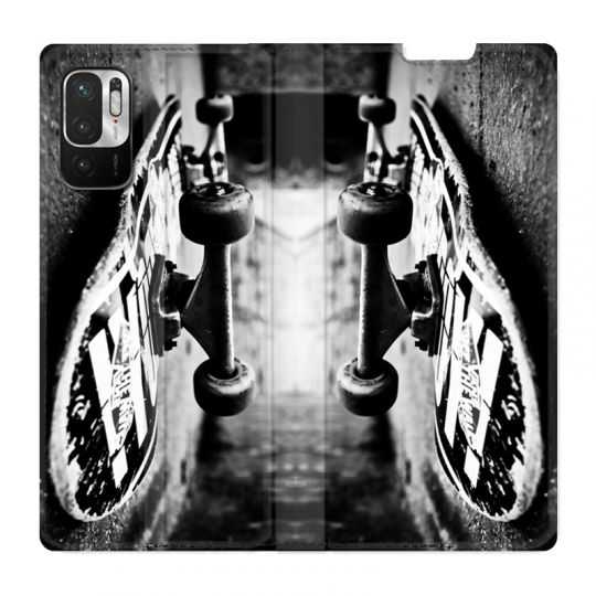Housse Cuir Portefeuille Pour Xiaomi Redmi Note 10 5G Skate Vintage