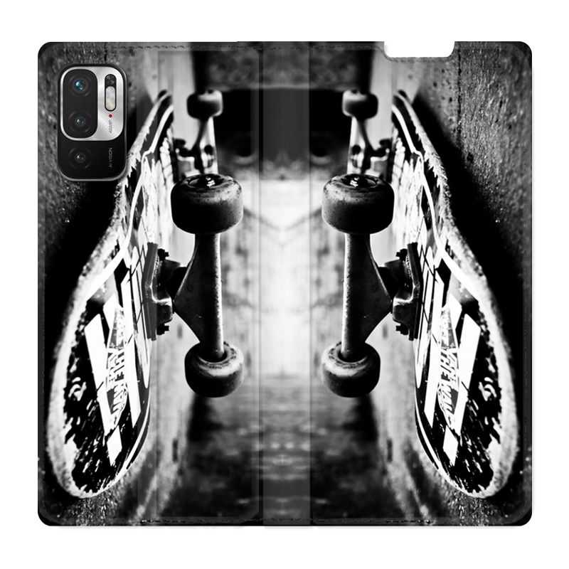 Housse Cuir Portefeuille Pour Xiaomi Redmi Note 10 5G Skate Vintage