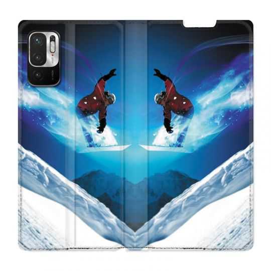 Housse Cuir Portefeuille Pour Xiaomi Redmi Note 10 5G Snowboard Saut
