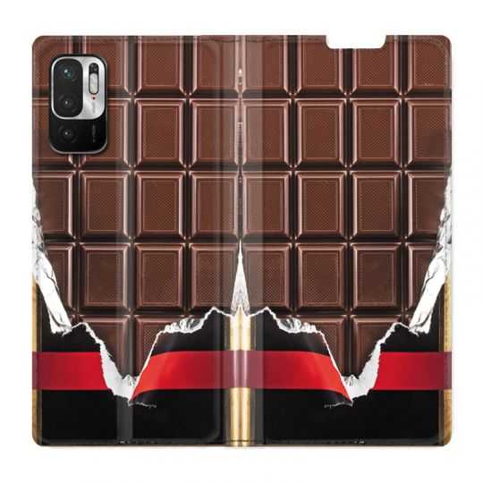 Housse Cuir Portefeuille Pour Xiaomi Redmi Note 10 5G Trompe Oeil Chocolat