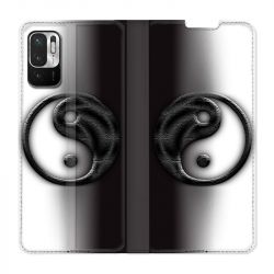 Housse Cuir Portefeuille Pour Xiaomi Redmi Note 10 5G Yin Yang 3d