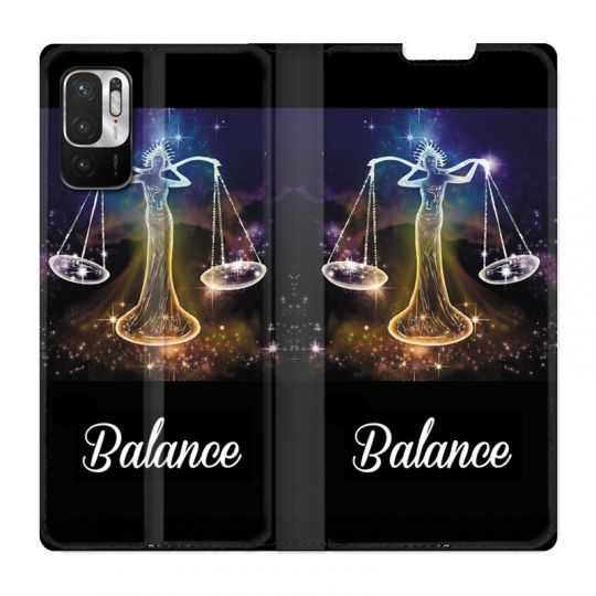 Housse Cuir Portefeuille Pour Xiaomi Redmi Note 10 5G Signe Zodiaque 2 Balance