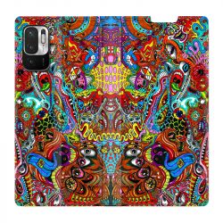 Housse Cuir Portefeuille Pour Xiaomi Redmi Note 10 5G Psychedelic Yeux