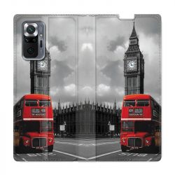 Housse Cuir Portefeuille Pour Xiaomi Redmi Note 10 Pro 5G Angleterre London Bus