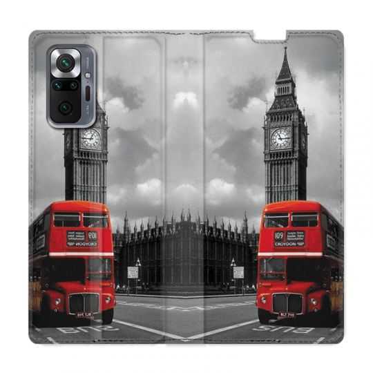 Housse Cuir Portefeuille Pour Xiaomi Redmi Note 10 Pro 5G Angleterre London Bus