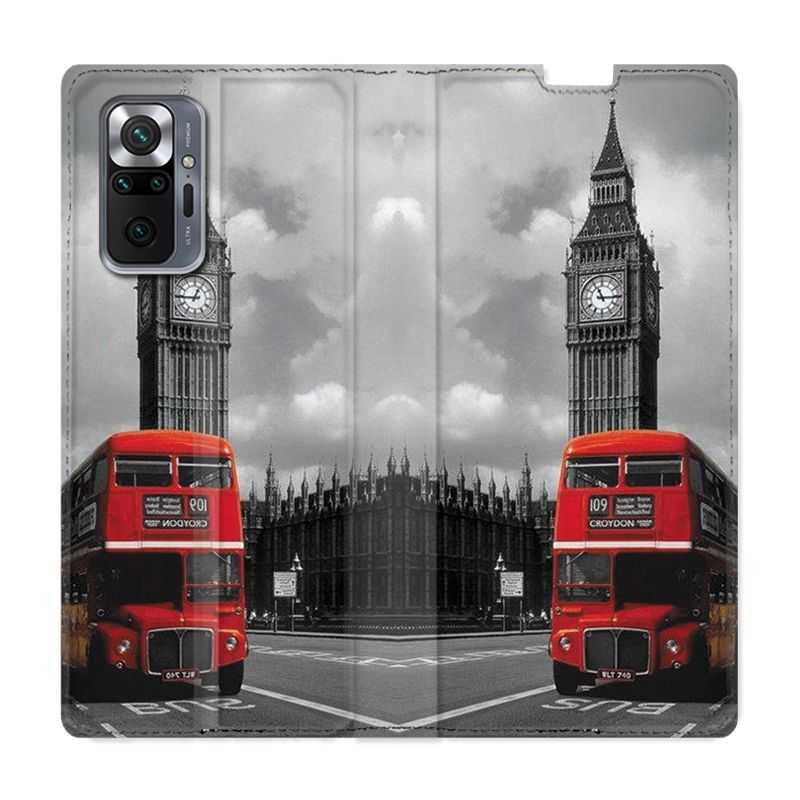 Housse Cuir Portefeuille Pour Xiaomi Redmi Note 10 Pro 5G Angleterre London Bus
