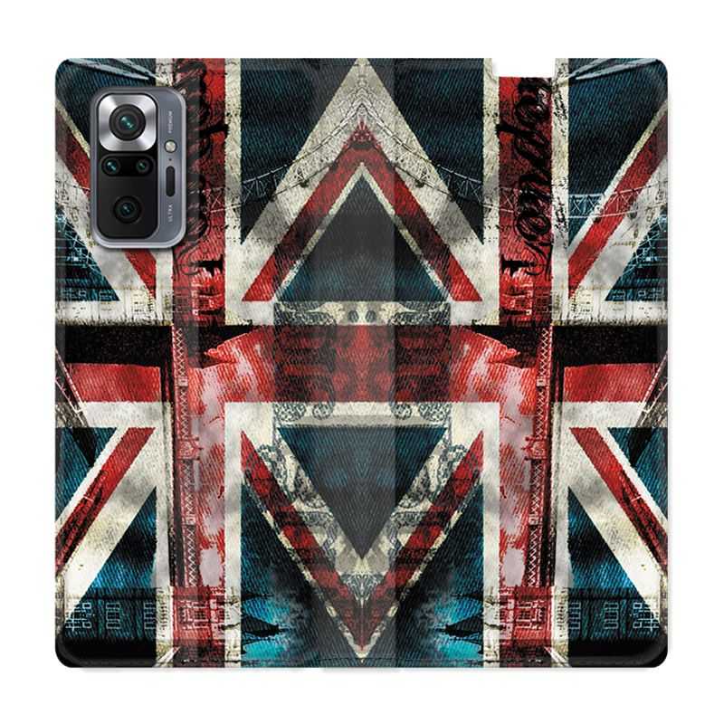 Housse Cuir Portefeuille Pour Xiaomi Redmi Note 10 Pro 5G Angleterre UK Jean's