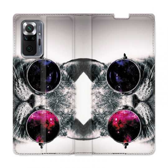 Housse Cuir Portefeuille Pour Xiaomi Redmi Note 10 Pro 5G Chat Fashion