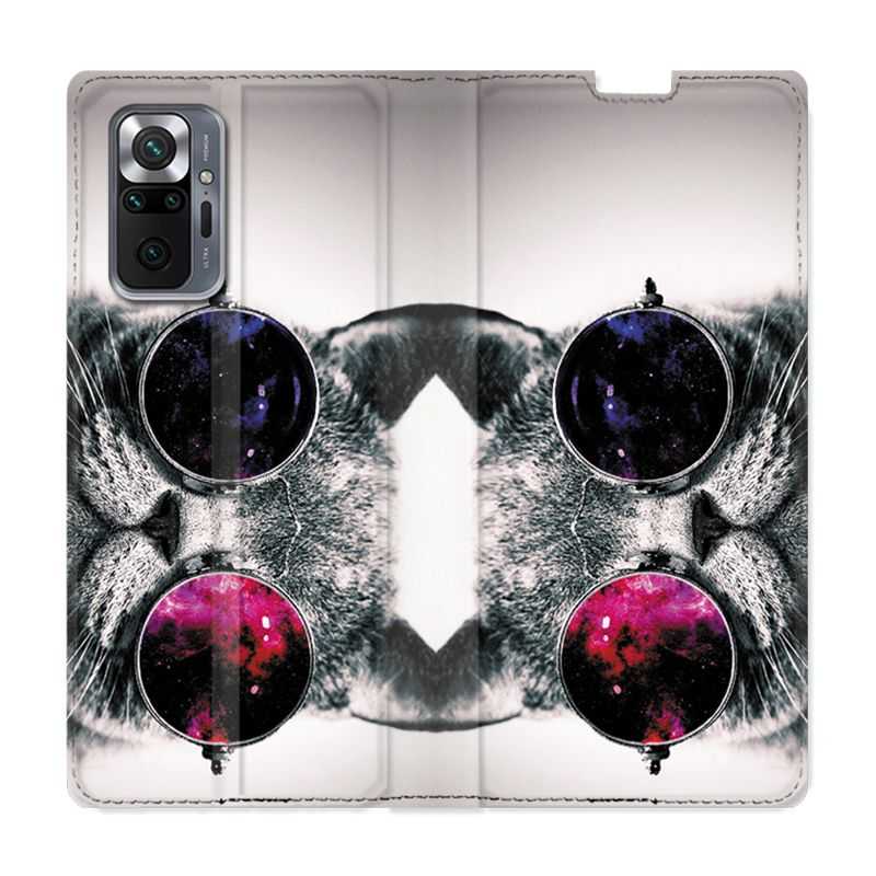 Housse Cuir Portefeuille Pour Xiaomi Redmi Note 10 Pro 5G Chat Fashion