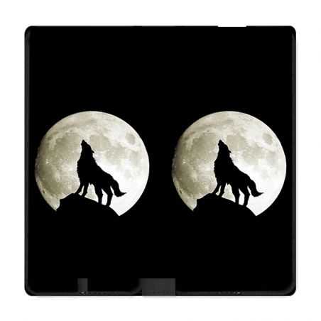 Housse Cuir Portefeuille Pour Xiaomi Redmi Note 10 Pro 5G Loup Noir