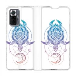 Housse Cuir Portefeuille Pour Xiaomi Redmi Note 10 Pro 5G Animaux Maori Tortue Color