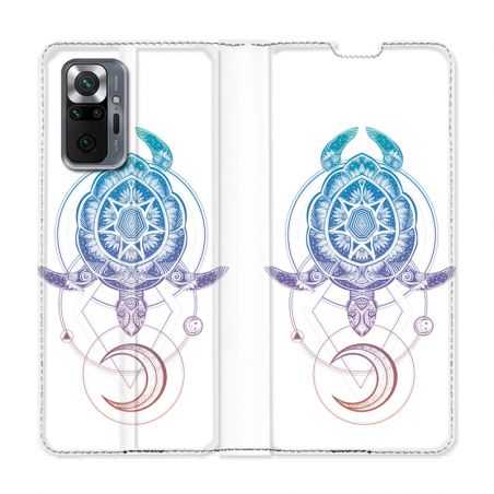 Housse Cuir Portefeuille Pour Xiaomi Redmi Note 10 Pro 5G Animaux Maori Tortue Color