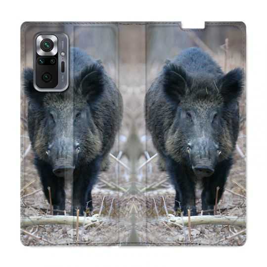 Housse Cuir Portefeuille Pour Xiaomi Redmi Note 10 Pro 5G Sanglier Pin