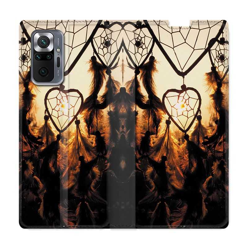 Housse Cuir Portefeuille Pour Xiaomi Redmi Note 10 Pro 5G Attrape Reve Noir