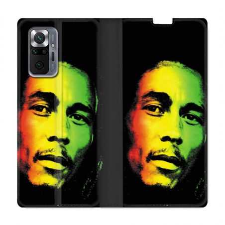 Housse Cuir Portefeuille Pour Xiaomi Redmi Note 10 Pro 5G Bob Marley 2