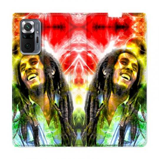 Housse Cuir Portefeuille Pour Xiaomi Redmi Note 10 Pro 5G Bob Marley Color