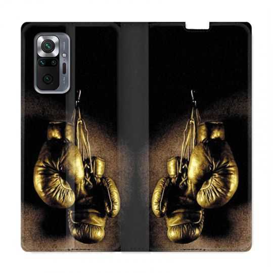 Housse Cuir Portefeuille Pour Xiaomi Redmi Note 10 Pro 5G Boxe Gant Vintage
