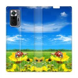 Housse Cuir Portefeuille Pour Xiaomi Redmi Note 10 Pro 5G Coccinelle