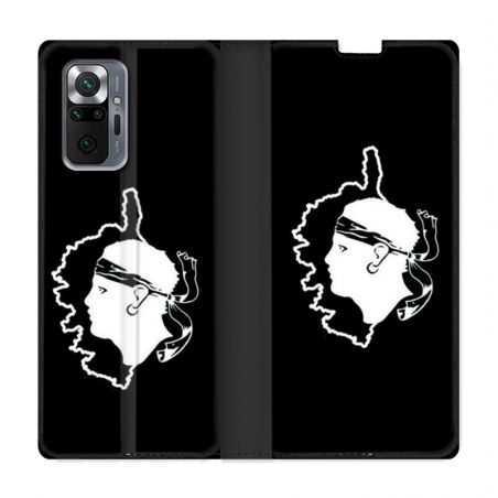 Housse Cuir Portefeuille Pour Xiaomi Redmi Note 10 Pro 5G Corse Noir