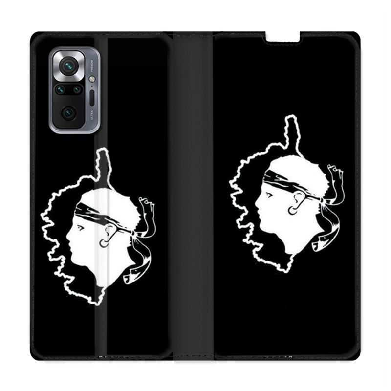 Housse Cuir Portefeuille Pour Xiaomi Redmi Note 10 Pro 5G Corse Noir