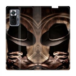 Housse Cuir Portefeuille Pour Xiaomi Redmi Note 10 Pro 5G Cow Boy Chapeau