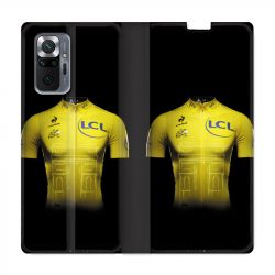 Housse Cuir Portefeuille Pour Xiaomi Redmi Note 10 Pro 5G Cyclisme Maillot Jaune
