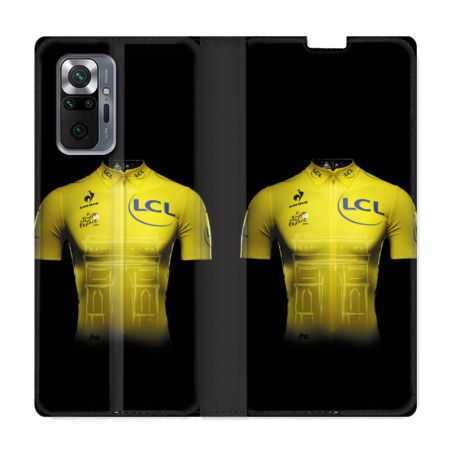 Housse Cuir Portefeuille Pour Xiaomi Redmi Note 10 Pro 5G Cyclisme Maillot Jaune