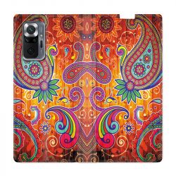 Housse Cuir Portefeuille Pour Xiaomi Redmi Note 10 Pro 5G Fleur Psychedelic