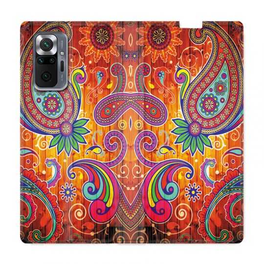 Housse Cuir Portefeuille Pour Xiaomi Redmi Note 10 Pro 5G Fleur Psychedelic