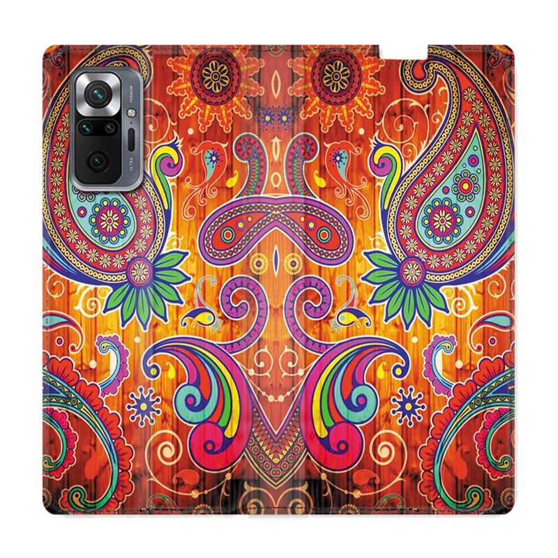 Housse Cuir Portefeuille Pour Xiaomi Redmi Note 10 Pro 5G Fleur Psychedelic