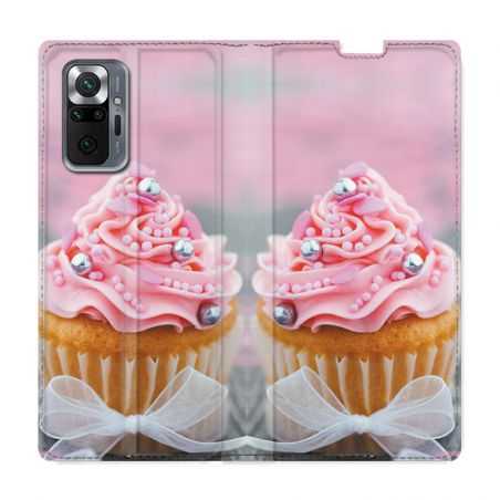 Housse Cuir Portefeuille Pour Xiaomi Redmi Note 10 Pro 5G Cupcake