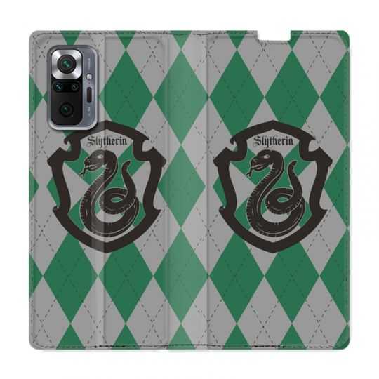 Housse Cuir Portefeuille Pour Xiaomi Redmi Note 10 Pro 5G WB License Harry Potter Slytherin