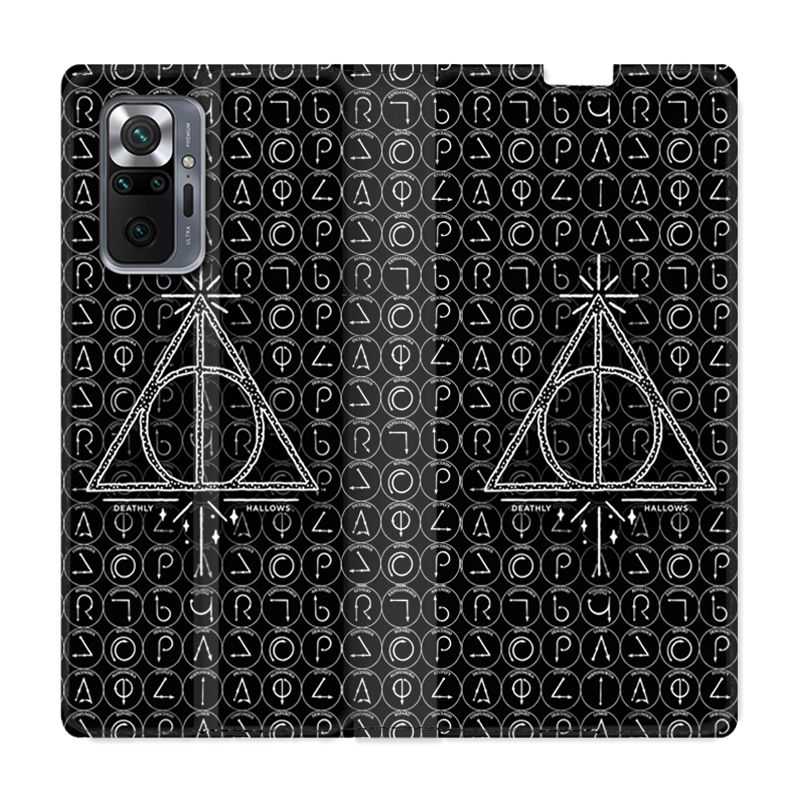 Housse Cuir Portefeuille Pour Xiaomi Redmi Note 10 Pro 5G WB License Harry Potter Triangle noir