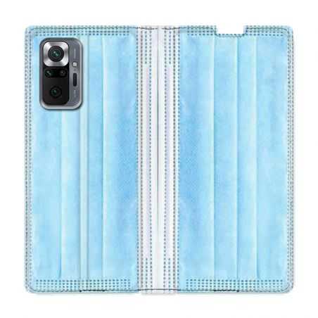 Housse Cuir Portefeuille Pour Xiaomi Redmi Note 10 Pro 5G Humour Masque chirurgical