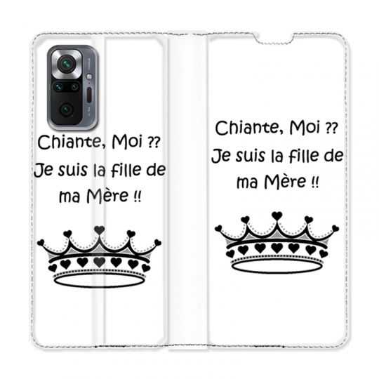 Housse Cuir Portefeuille Pour Xiaomi Redmi Note 10 Pro 5G Humour Moi Chiante