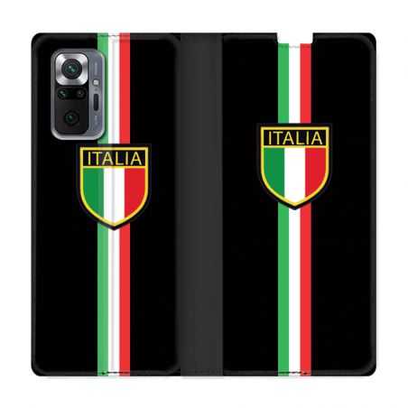 Housse Cuir Portefeuille Pour Xiaomi Redmi Note 10 Pro 5G Italie 3 Noir
