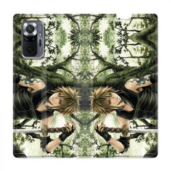 Housse Cuir Portefeuille Pour Xiaomi Redmi Note 10 Pro 5G Manga Bois