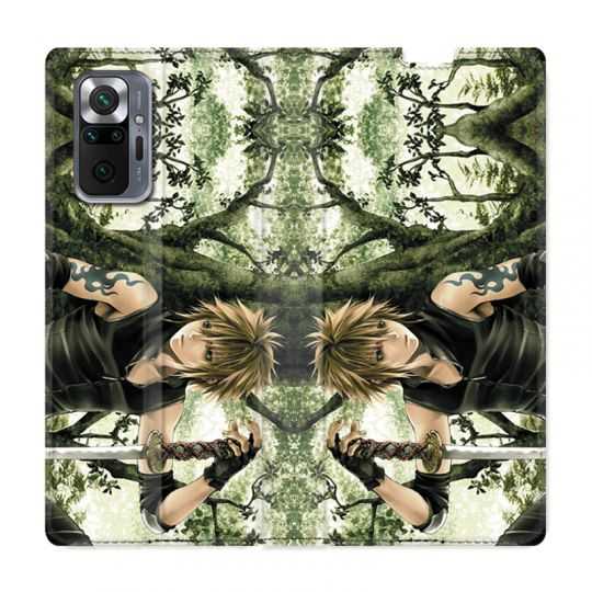 Housse Cuir Portefeuille Pour Xiaomi Redmi Note 10 Pro 5G Manga Bois