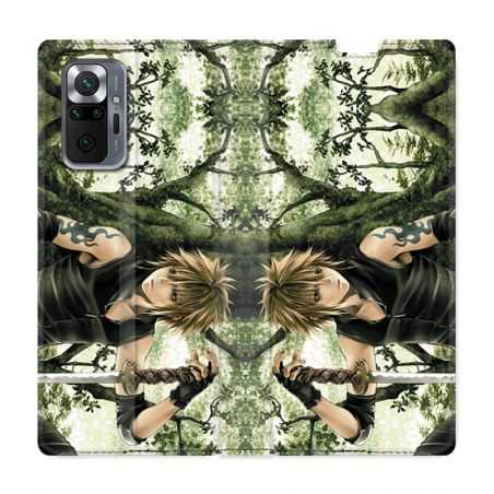 Housse Cuir Portefeuille Pour Xiaomi Redmi Note 10 Pro 5G Manga Bois